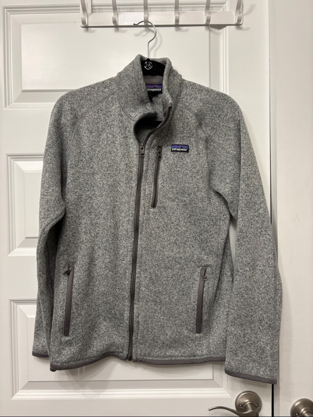Patagonia Men’s Heather Gray Full-Zip Synchilla-Style Fleece Jacket